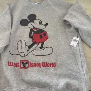 NWT- bought at Disney World- Gray and Red Mickey Mouse Pullover